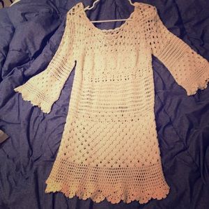 Lucky Brand 100% Cotton Crochet Dress